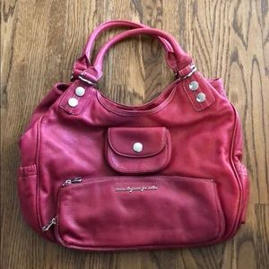 Marc by Marc Jacobs Large Magenta Leather Tote